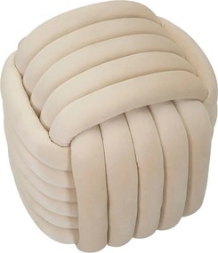Кремава кадифена табуретка Softy – Mauro Ferretti
