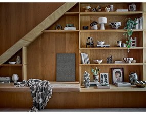 Черно/бежово одеяло от рециклиран памук 130x160 cm Salobre – Bloomingville