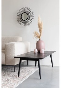 Черна масичка за кафе с дъбов плот 60x120 cm Fabio – White Label