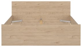 Двойно легло от дъбов декор без ламелно дъно в естествен цвят 180x200 cm Naia – Tvilum