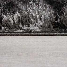 Черно-сив ръчно изработен килим от рециклирани влакна 160x230 cm Velvet – Flair Rugs