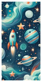 Картина на платно – Цветни планети и звезди