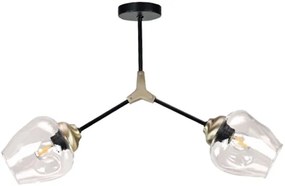 Плафон InLight 6129-2 2-lamp-Nikel - Black