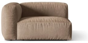 Светлокафяв кадифен модул за диван (ляв ъгъл) Martina – Micadoni