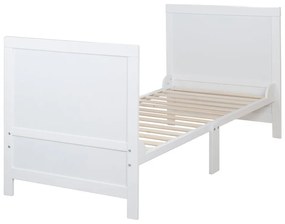 Бяло детско креватче 70x140 cm с регулируема височина Easy Sleep – Roba