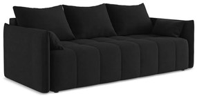 Черен разтегателен диван с място за съхранение 225 cm Moku – Makamii