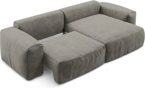 Сив шенилов сгъваем ъглов диван (десен ъгъл) Kuki – Makamii