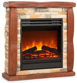 Klarstein Lienz, електрическа камина, 1800 W, външен вид камък, Polystone, дистанционно управление,