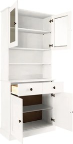 Бяла витрина от масивен бор 181x34 cm Mille – Støraa