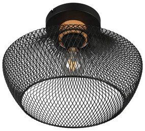 Черно осветително тяло за таван с метален абажур ø 35 cm Valeria – Trio