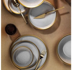 Сервиз за хранене 16 части сив/златист/порцелан