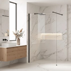 Параван за душ Rea Flexi Transparent / Black 140