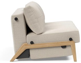 Бежов разтегателен диван, 96 x 147 cm Innovation Cubed Wood Linen Sand Grey
