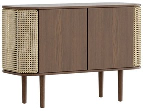 Нисък скрин с дъбов декор в кафяво-натурален цвят 109x75 cm Treasures - UMAGE