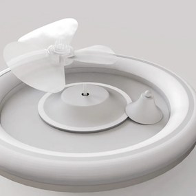 Бяло LED осветително тяло за таван с дистанционно управление и вентилатор Alan – SULION