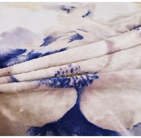 Бяло единично спално бельо от микроплюш 140x200 cm Blossom – My House