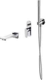 Cersanit S952-040 - Комплект вана с вградена батерия MODUO хром лъскав