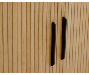 Скрин от дъбов декор с плъзгащи се врати в естествен цвят 120x76x45 cm Nola – Unique Furniture