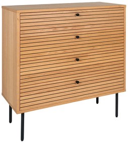 Висок скрин от декор от дъб естествен 80x85 cm Kyoto – House Nordic