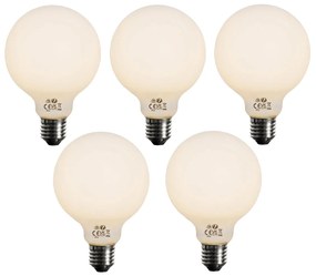 Комплект от 5 E27 3-степенна димируема LED крушка Opal G95 4W 450lm 2700K