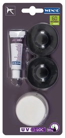 Черен комплект за закрепване към повърхности с UV-Loc - Wenko