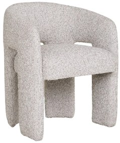 Светлосив тапициран трапезен стол с подлакътници Monroe – House Nordic