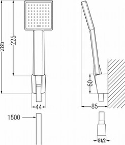 Mexen R-45 точков комплект за душ, златен - 785455052-50