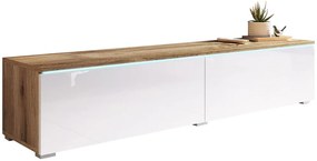 TV шкаф Dalia-Natural-White Glossy