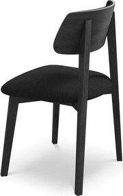 Черен трапезен стол от масивна дървесина Niu – Makamii