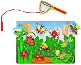 Melissa &amp; Doug - Дървен магнитен пъзел с въдица - Лов на буболечки