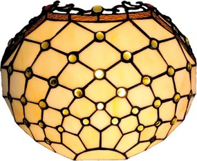 Brilagi - Tiffany витражно стенно осветително тяло, цвят слонова кост, 1xE14/40W/230V