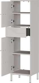 Кремав матов висок/тесен шкаф за баня 34x123 cm Laurino – Germania