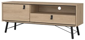 Маса за телевизор от дъбов декор в естествен цвят 150x60x40 cm Ry – Tvilum