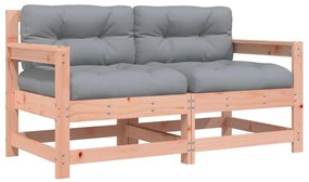 825595 vidaXL Градински столове с възглавници 2 бр масивно дърво дуглас