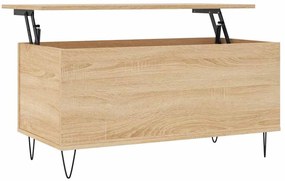 830975 vidaXL Кафе маса, дъб сонома, 90x44,5x45 см, инженерно дърво