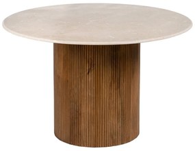 Кръгла трапезна маса с мраморна плоча ø 120 cm – Ixia