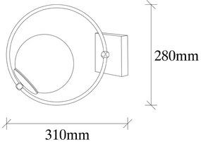 Черна метална стенна лампа Opviq lights Aria - Opviq lights