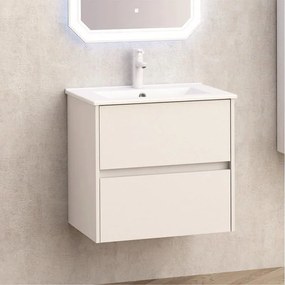Конзолен PVC шкаф BG 5955 + МИВКА ICC 6066 / 4661 БЯЛ ГЛАНЦ, 59x45x55см
