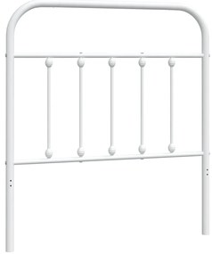 352655 vidaXL Метална табла за глава, бяла, 90 см