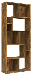 815501 vidaXL Библиотека, опушен дъб, 67x24x161 см, инженерно дърво