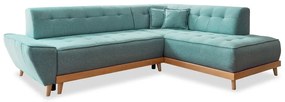Тюркоаз разтегателен ъглов диван (десен ъгъл) Dazzling Daisy – Miuform