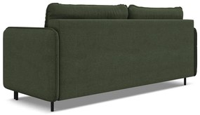 Зелен разтегателен диван с място за съхранение 226 cm Luana – Makamii