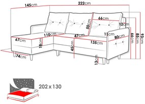 Ъглов диван Fern-Gray light