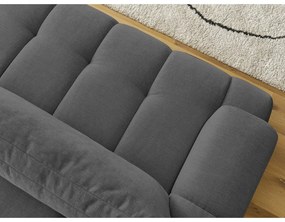 Тъмносив сгъваем/с място за съхранение диван 251 cm Fuji – Bobochic Paris