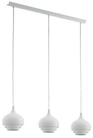Eglo 97213 - Полилей на кабел CAMBORNE 3xE27/60W/230V бял