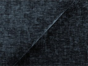 Тъмносин шенилов сгъваем ъглов диван (десен ъгъл) Kuki – Makamii