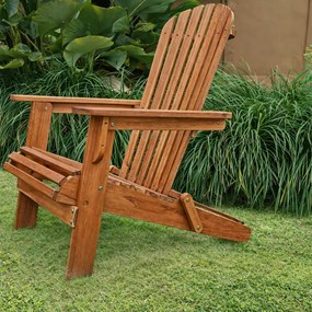 Градински сгъваеми шезлонги Adirondack от акациева дървесина - комплект от 2