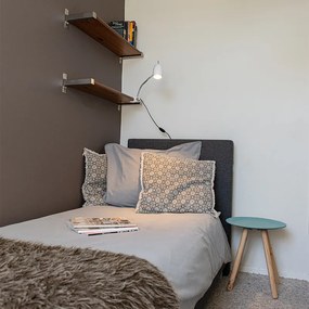 Дизайнерски клипс прожектор бял с гъвкаво рамо GU10 50mm - Egg