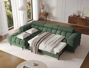 Ъглов диван Freyia-Зелен-Ляв