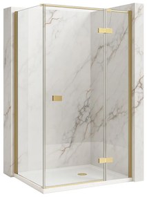 Душ кабина Rea Atlas 80x80 Brush Gold